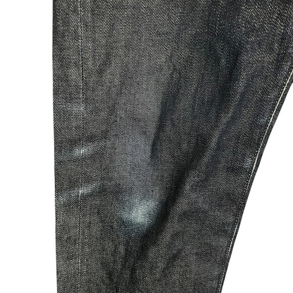 Men's Uniqlo Jeans Slim Straight Kaihara Dark Faded Denim Jeans - 33x32 - Picture 2 of 8